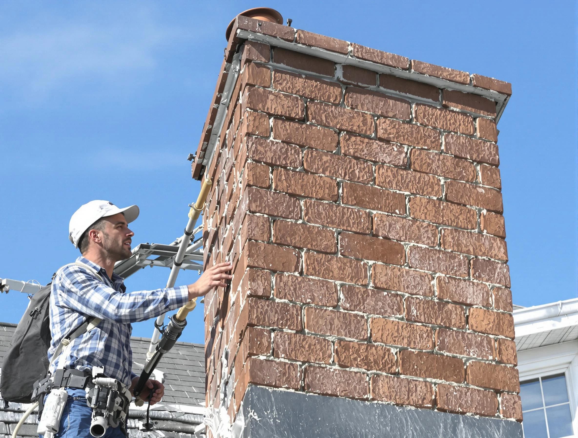 Brickwork for a chimney rebuild by Neptune Chimney Sweep in Neptune, NJ