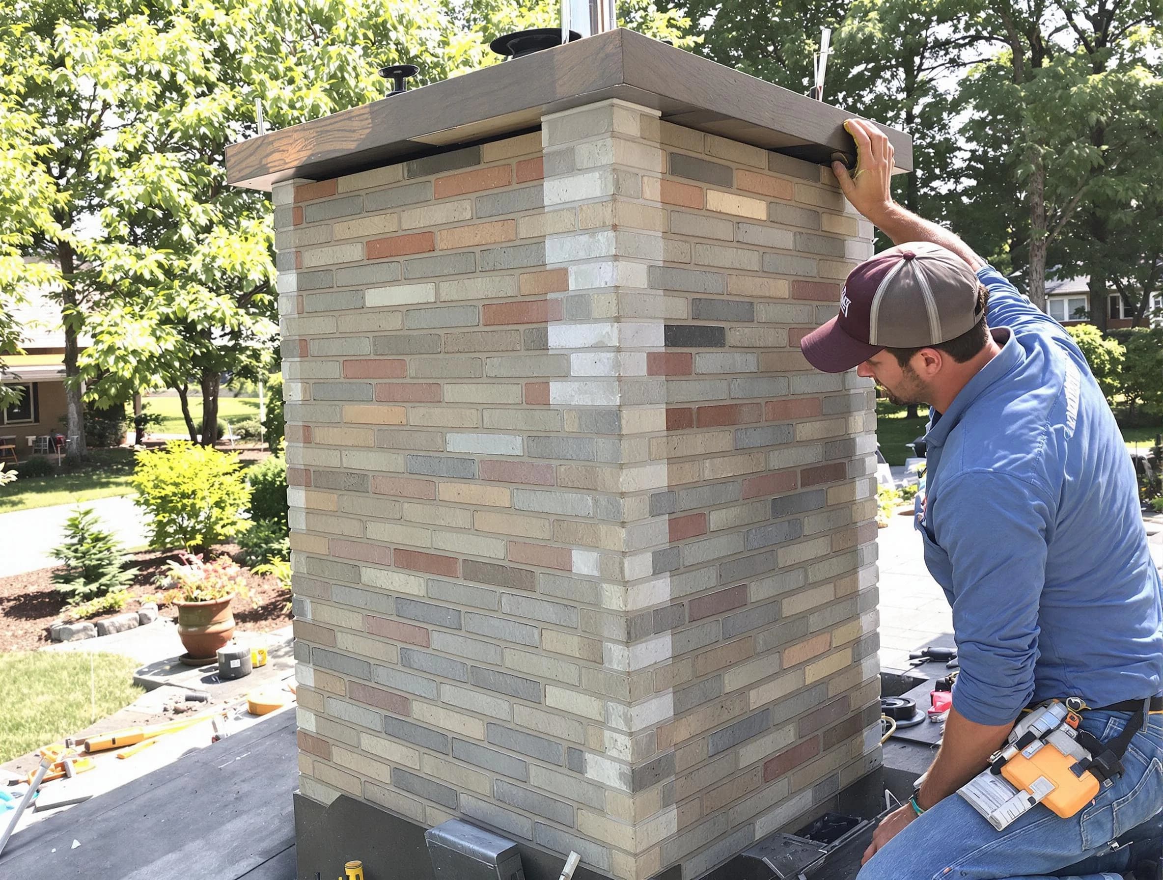 Neptune Chimney Sweep completing a modern chimney remodel in Neptune, NJ