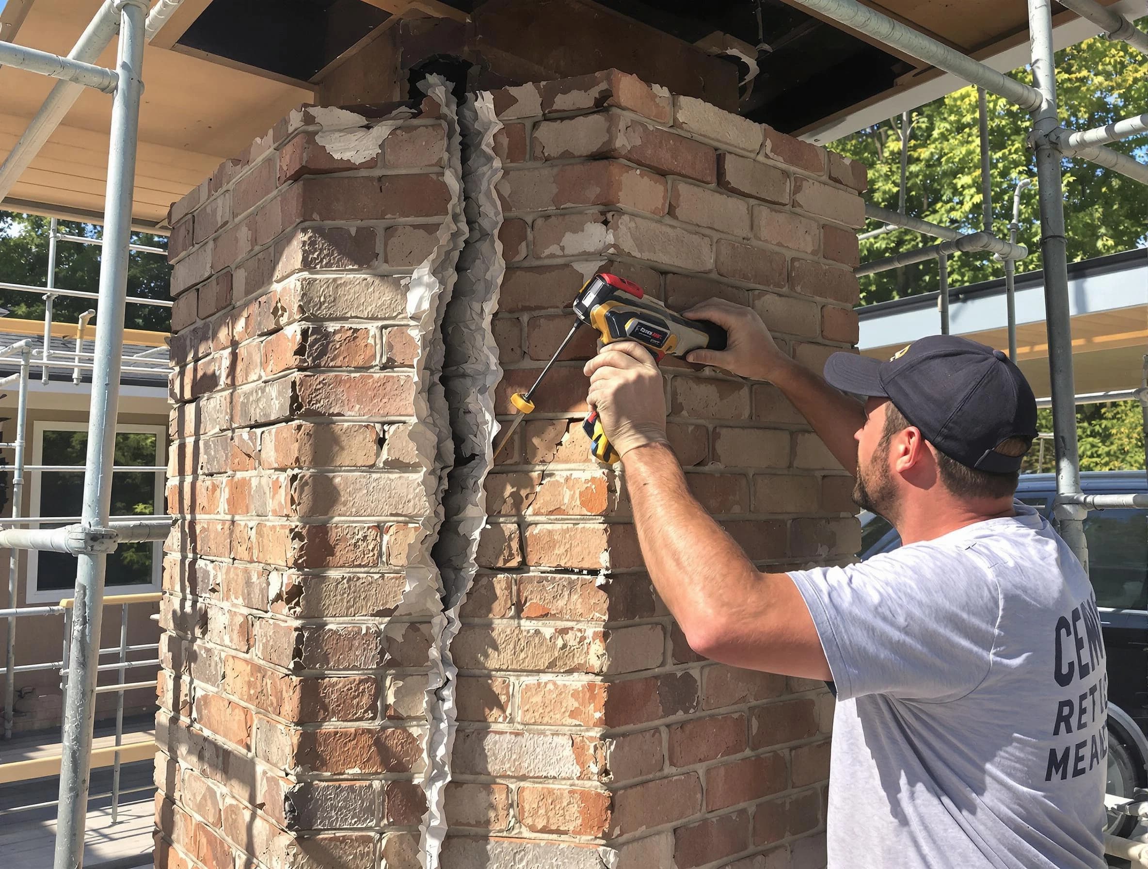 Neptune Chimney Sweep technician performing chimney repair in Neptune, NJ