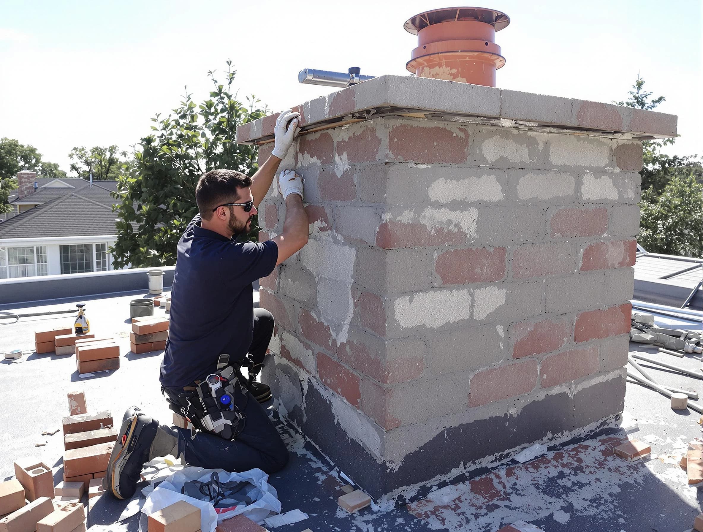 Advanced chimney repair process by Neptune Chimney Sweep in Neptune, NJ