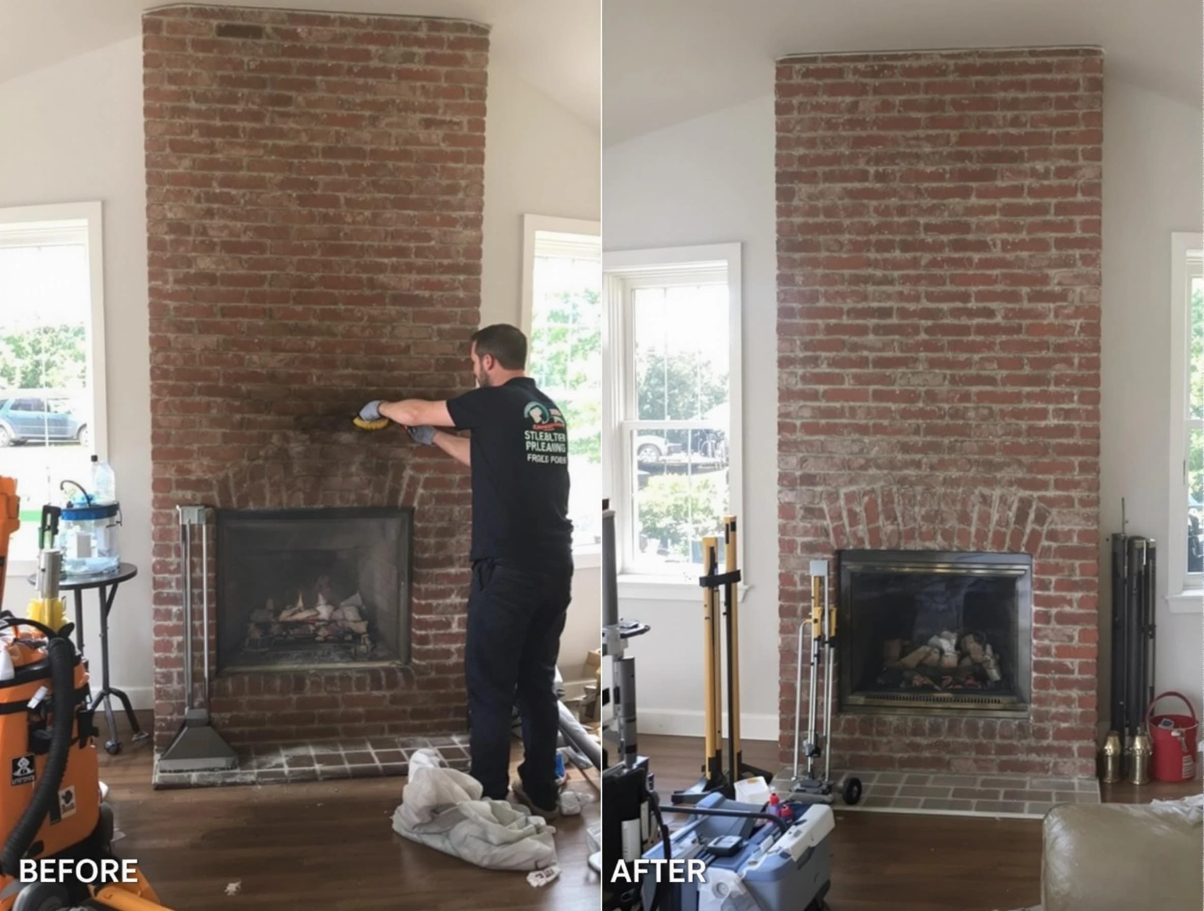 Finished chimney sweeping service by Neptune Chimney Sweep in Neptune, NJ