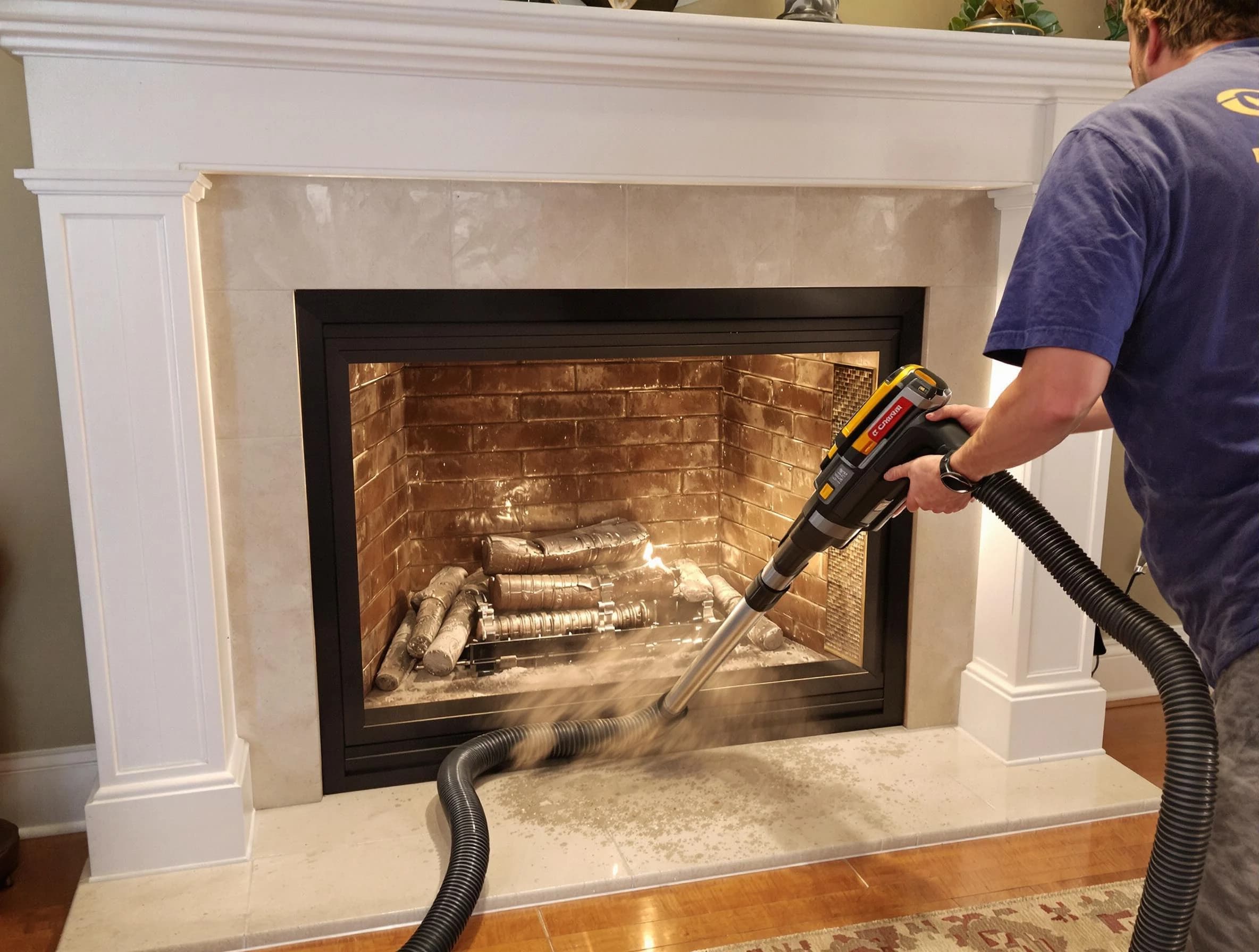 Fireplace cleaning performed by Neptune Chimney Sweep in Neptune, NJ