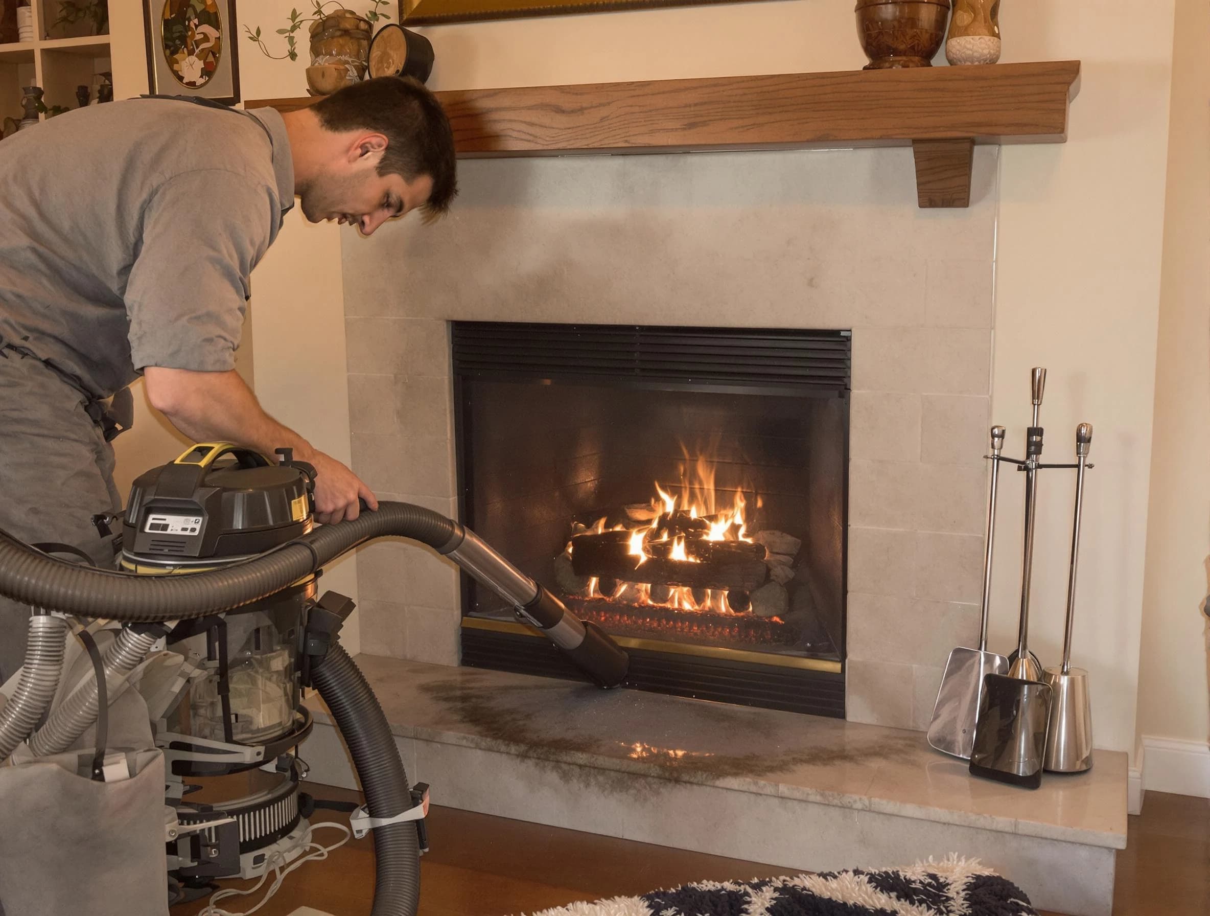 Routine fireplace upkeep by Neptune Chimney Sweep in Neptune, NJ